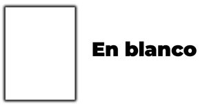 en blanco